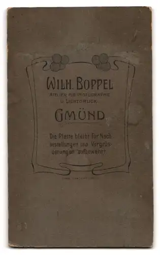 Fotografie W. Boppel, Gmünd, Soldat in Uniform mit Bajonett und Portepee