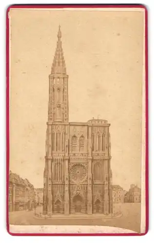 Fotografie unbekannter Fotograf, Ansicht Strassburg, Partie am Münster