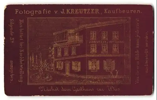 Fotografie J. Kreutzer, Kaufbeuren, Ansicht Kaufbeuren, Blick auf das Atliershaus des Fotografen