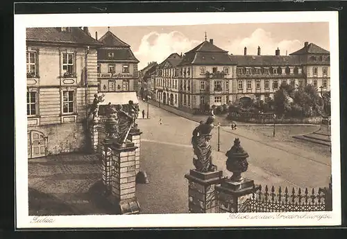 AK Fulda, Hotel zum Kurfürsten, Blick in die Friedrichstrasse