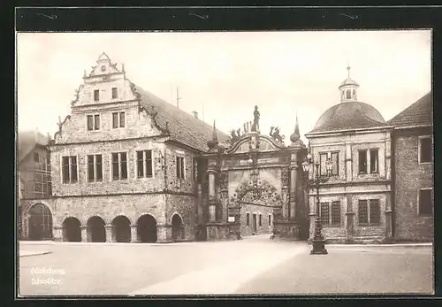 AK Bückeburg, Partie am Schlosstor