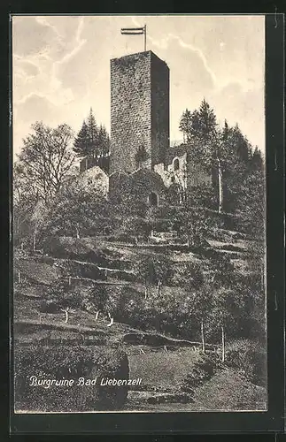 AK Bad Liebenzell, Blick zur Burgruine