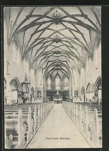 AK Gailingen, Innenansicht der Pfarrkirche
