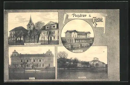 AK Hostivice, Nadrazi, Skola, Zamek