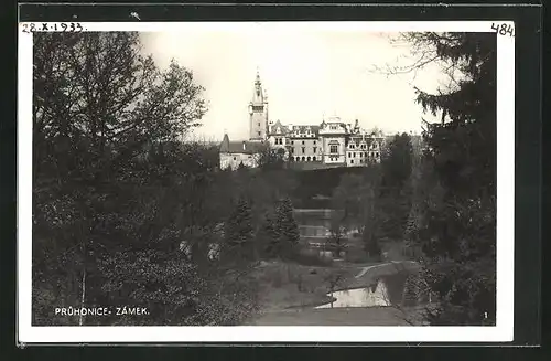 AK Pruhonice, Zámek, Ansicht vom Schloss