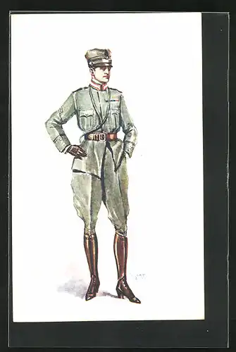 Künstler-AK Italienischer Soldat in Uniform