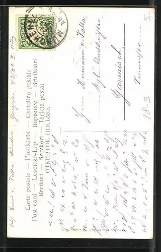 AK Wilhelm Tell beim Abschied von seiner Familie