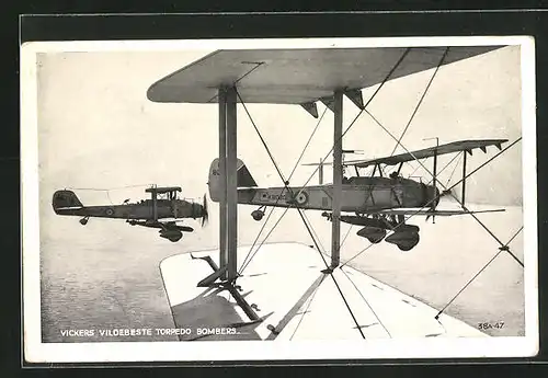 AK Flugzeug Vickers Vildebeste Torpedo Bomber