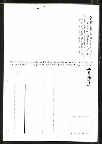 Künstler-AK Anton Hoffmann - München: Hist. Uniformen des bayer. 2. Chevauleger-Reg. Taxis, Kurfürst Max II. Emanuel