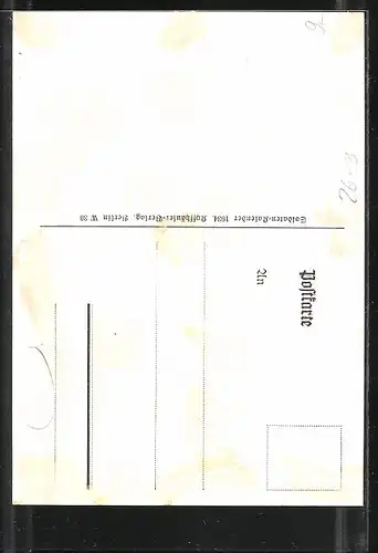 Künstler-AK Döbrich-Steglitz: Pioniere beim Brückenbau