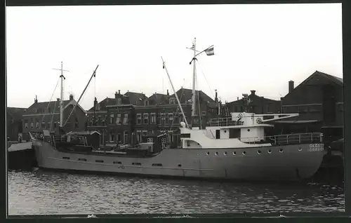 Fotografie Frachtschiff Geeststroom vor Anker