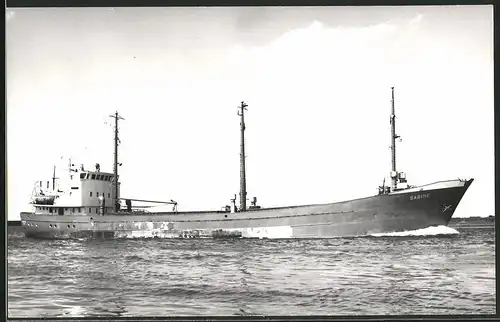 Fotografie Frachtschiff Sabine in Fahrt