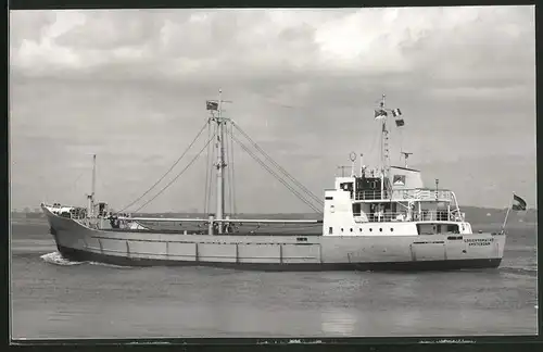 Fotografie Frachtschiff Looiersgracht Amsterdam auf See