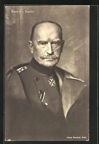 AK Heerführer General von Beseler in Uniform mit Orden