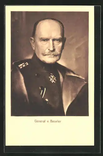 AK Heerführer General von Beseler in Uniform mit Orden