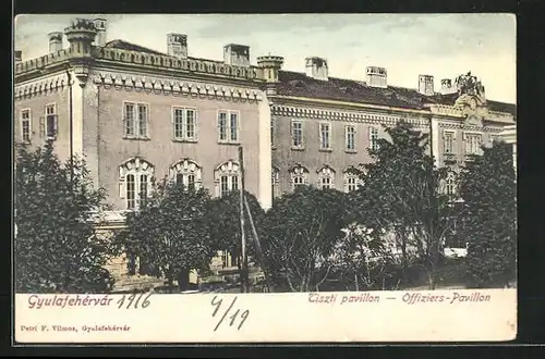 AK Gyulafehervar, Tiszti pavillon, Offiziers-Pavillon
