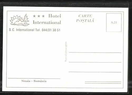 AK Sinaia, Hotel International