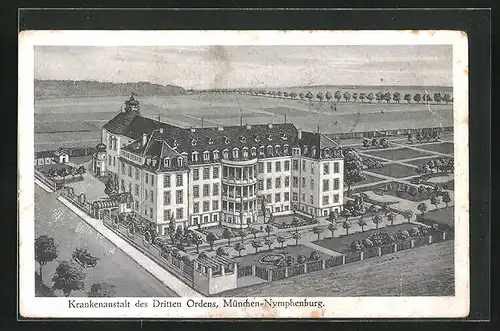 AK München-Nymphenburg, Krankenanstalt des Dritten Ordens