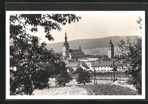 AK Wischau / Vyskov, Blick zur Kirche