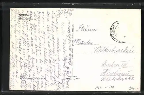 AK Göding / Hodonin, Ortspartie