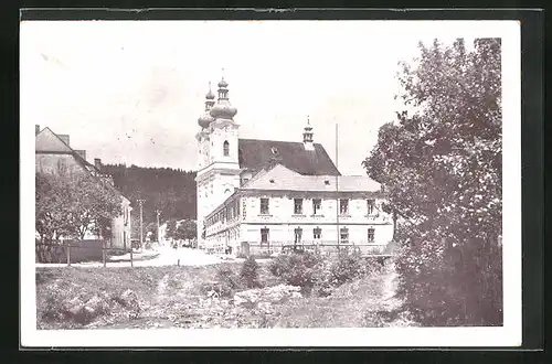 AK Sloup, Blick zur Kirche