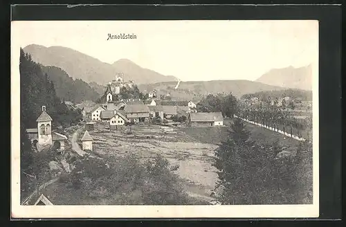 AK Arnoldstein, Ortsansicht aus der Vogelschau