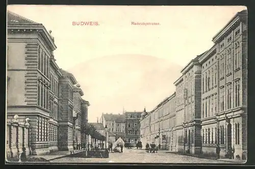 AK Budweis / Ceske Budejovice, Radetzkystrasse