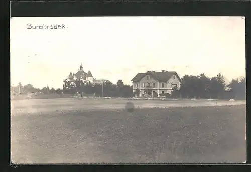 AK Borohradek, Teilansicht mit Villa