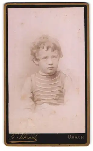 Fotografie G. Schmid, Urach, Portrait niedlicher Kleinkind im hübschen Kleidchen