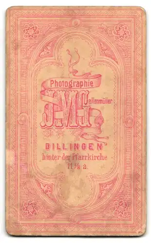 Fotografie J. M. Gallenmüller, Dillingen, Portrait hübsche junge Frau im prachtvollen Kleid