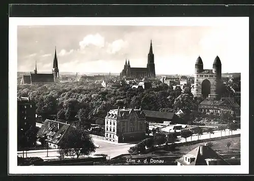 AK Ulm / Donau, Gesamtansicht mit Münster