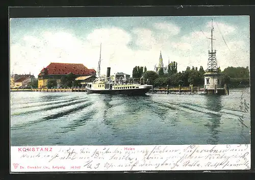 AK Konstanz / Bodensee, am Hafen