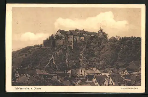AK Heidenheim / Brenz, Blick zum Schloss Hellenstein