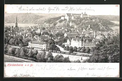 AK Heidenheim / Brenz, Panoramablick vom Berg