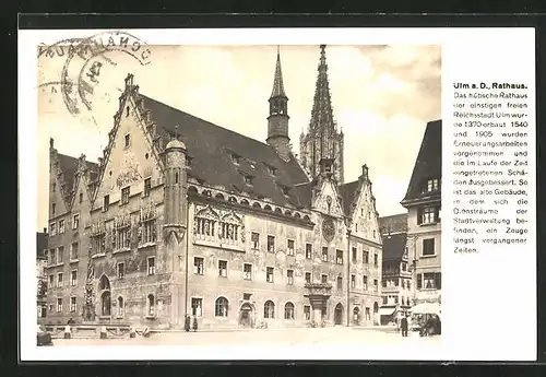 AK Ulm / Donau, am Rathaus