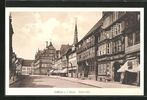 AK Hameln / Weser, Blick in die Osterstrasse