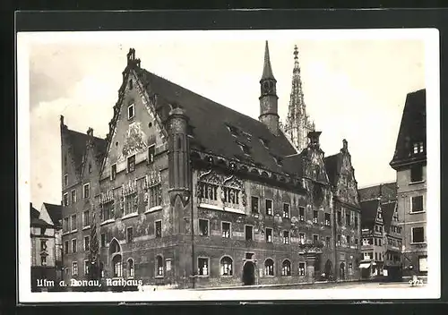 AK Ulm / Donau, am Rathaus
