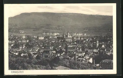 AK Cannstatt, Panoramablick vom Berg