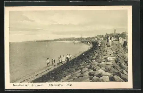 AK Cuxhaven / Nordsee, Steinküste Döse