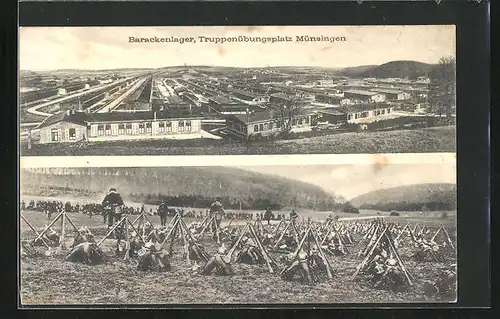 AK Münsingen, Truppenübungsplatz, Barackenlager