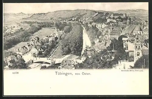 AK Tübingen, Panoramablick von Osten