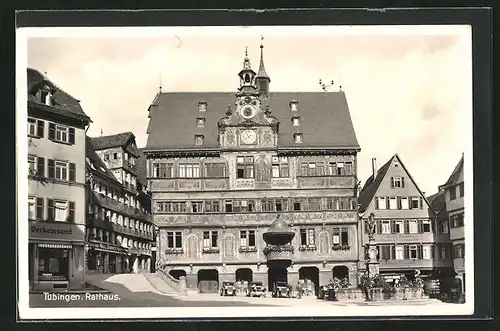 AK Tübingen, am Rathaus