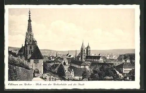 AK Esslingen a. N., Blick von der Neckarhalde auf die Stadt