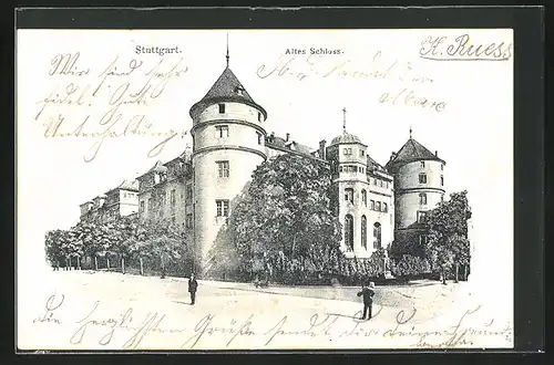 AK Stuttgart, altes Schloss