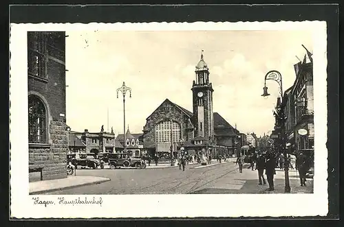 AK Hagen /Westf., Blick zum Hauptbahnhof