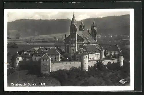AK Comburg b. Schwäb. Hall, Blick auf das Schloss