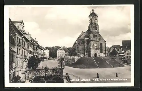 AK Schwäb. Hall, Partie mit Michaeliskirche