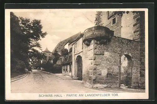 AK Schwäb. Hall, Partie am Langenfelder Tor