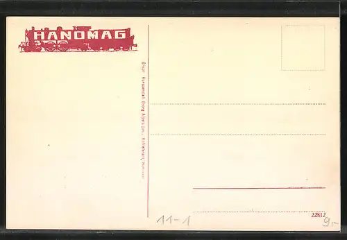 AK 1 E-Heissdampf-Vierzylinder-Verbund-Personenzug-Lokomotive mit 3 achsigem Schlepptender