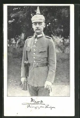 AK Kronprinz Rupprecht von Bayern in Uniform mit Pickelhaube